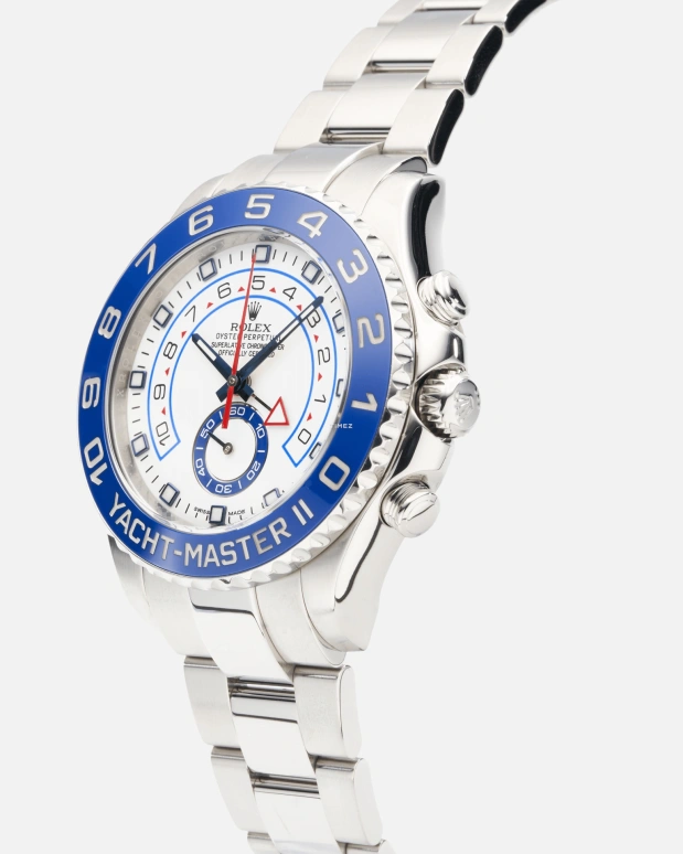 Rolex,Yacht-Master 44mm,44mm,Stainless Steel,White,Automatic,Countdown,Chronograph,Day,116680,116680-0001