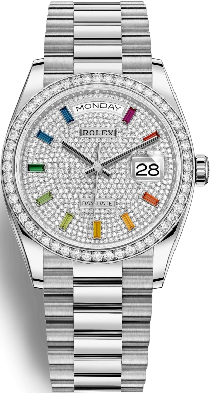 Rolex,Day-Date 36 36mm,36mm,White Gold,Automatic,Date,Day,128349RBR,128349RBR-0006