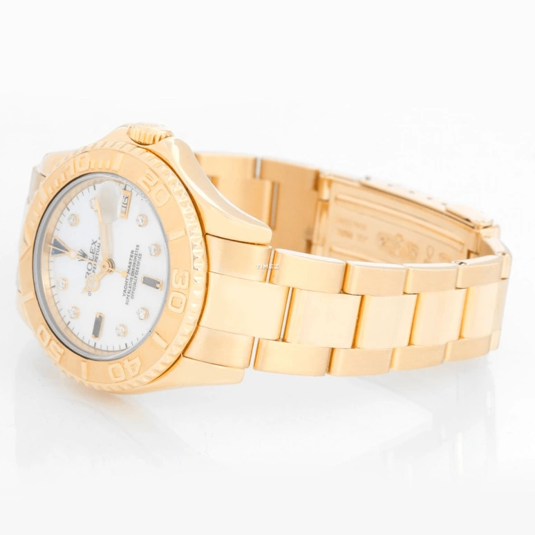 Rolex,Yacht-Master 40mm,40mm,Yellow Gold,White,Automatic,Day,48hours,16628,16628-Serti