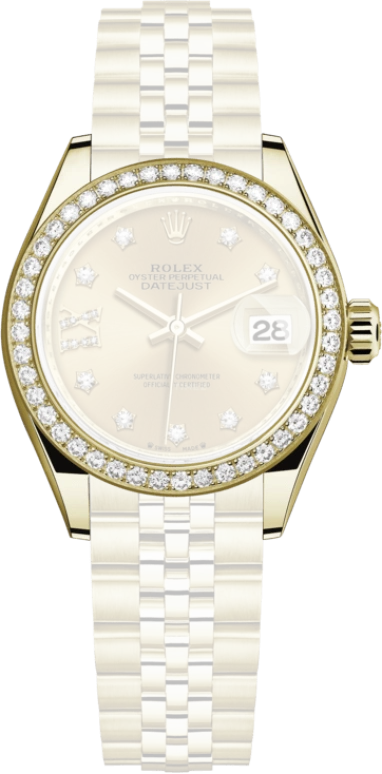 Rolex,Lady-Datejust 28mm,28mm,Yellow Gold,Champagne,Automatic,Day,55hours,279138RBR,279138RBR-0007