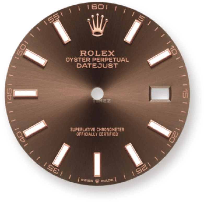 Rolex,Datejust 41 41mm,41mm,Rose Gold,Stainless Steel,Brown,Automatic,Day,70hours,126301,126301-0002