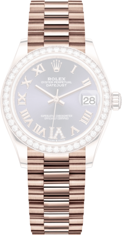 Rolex,Datejust 31 31mm,31mm,Rose Gold,Purple,Automatic,Day,55hours,278285RBR,278285RBR-0023