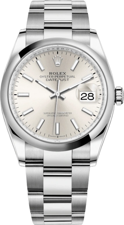 Rolex,Datejust 36 36mm,36mm,Oystersteel,Silver,Automatic,Day,70hours,126200,126200-0002