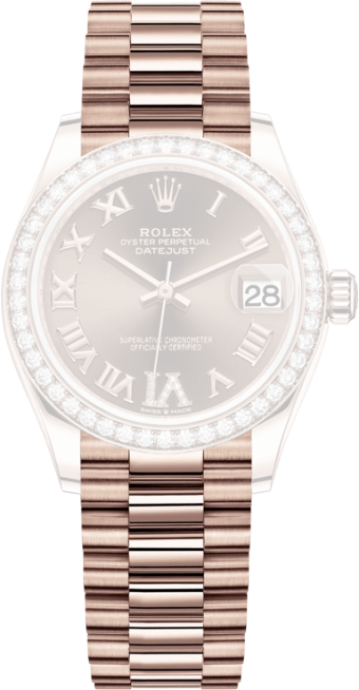 Rolex,Datejust 31 31mm,31mm,Rose Gold,Brown,Automatic,Day,55hours,278285RBR,278285RBR-0016