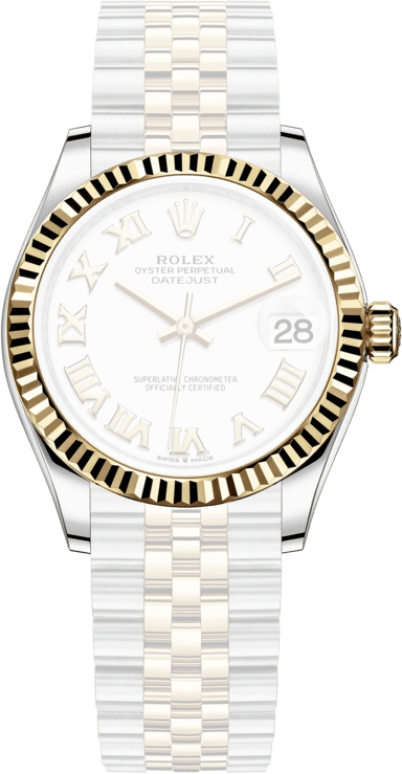Rolex,Datejust 31 31mm,31mm,Yellow Gold,Stainless Steel,White,Automatic,Day,55hours,278273,278273-0002