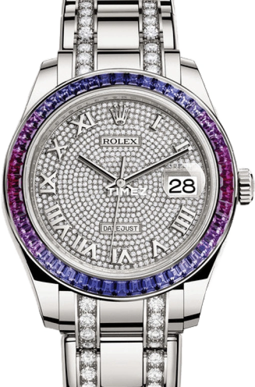 Rolex,Pearlmaster 39mm,39mm,White Gold,Silver,Automatic,Day,70hours,86349SAFUBL,86349SAFUBL-0003