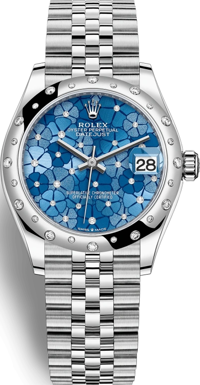 Rolex,Datejust 31 31mm,31mm,White Gold,Stainless Steel,Blue,Automatic,Day,55hours,278344RBR,278344RBR-0038