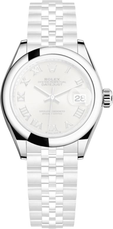 Rolex,Lady-Datejust 28mm,28mm,Oystersteel,Silver,Automatic,Day,55hours,279160,279160-0007