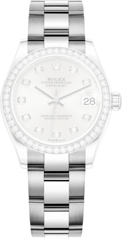 Rolex,Datejust 31 31mm,31mm,White Gold,Stainless Steel,Silver,Automatic,Day,55hours,278384RBR,278384RBR-0033
