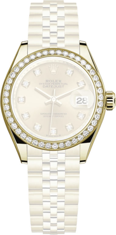Rolex,Lady-Datejust 28mm,28mm,Yellow Gold,Champagne,Automatic,Day,55hours,279138RBR,279138RBR-0024