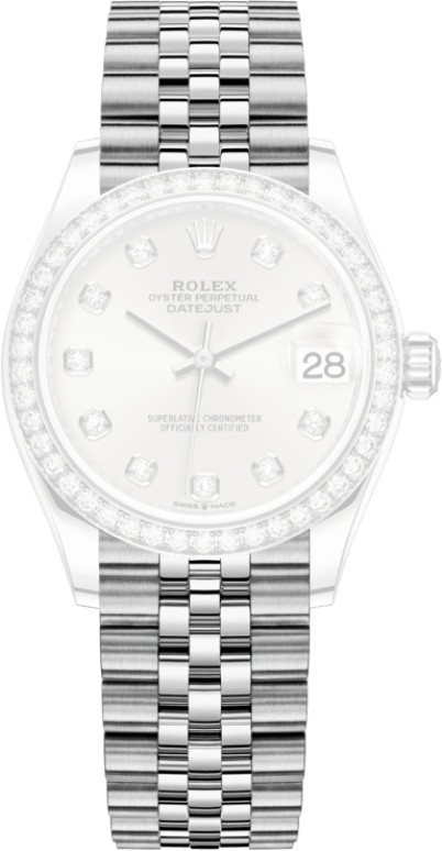 Rolex,Datejust 31 31mm,31mm,White Gold,Stainless Steel,Silver,Automatic,Day,55hours,278384RBR,278384RBR-0034