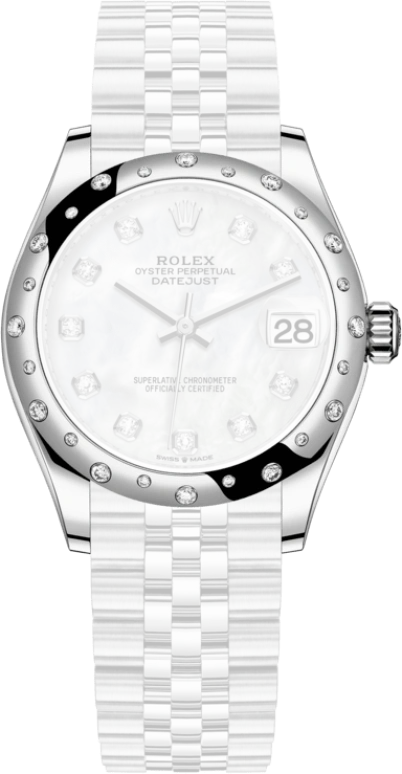 Rolex,Datejust 31 31mm,31mm,White Gold,Stainless Steel,White,Automatic,Day,55hours,278344RBR,278344RBR-0006