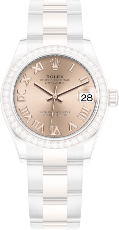 Rolex,Datejust 31 31mm,31mm,Rose Gold,Stainless Steel,Rose Gold,Pink,Automatic,Day,55hours,278381RBR,278381RBR-0001