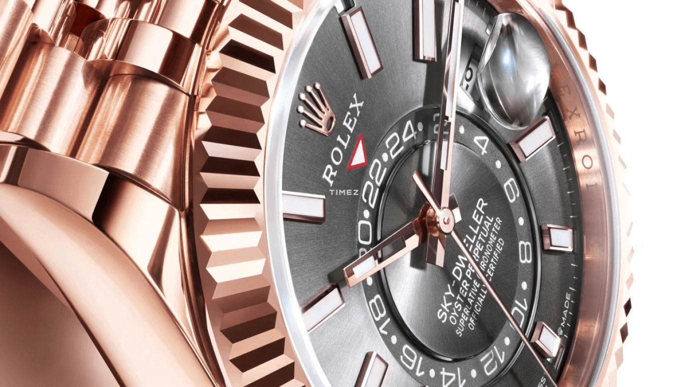 Rolex,Sky-Dweller 42mm,42mm,Everose Gold,Stone Gray,Automatic,Annual Calendar,Month,Day,Dule Time,72hours,In-house Caliber,336935,336935-0008