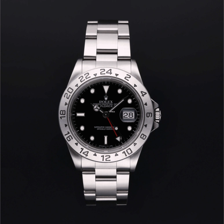 Rolex,Explorer II 40mm,40mm,Stainless Steel,Black,Automatic,Day,Dule Time,16570,16570-0002