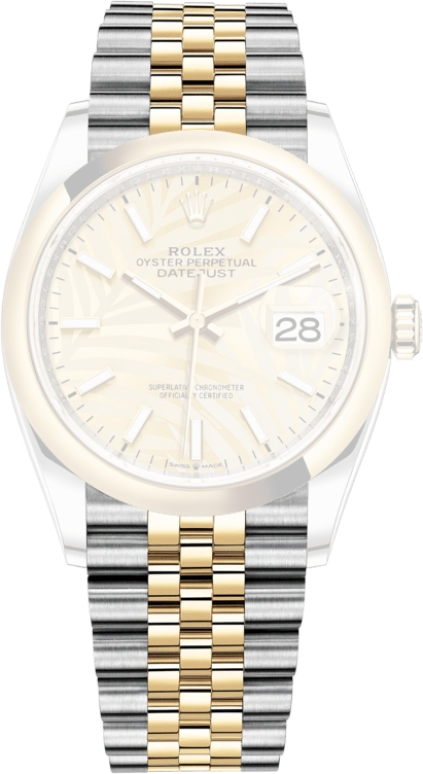 Rolex,Datejust 36 36mm,36mm,Yellow Gold,Stainless Steel,Champagne,Automatic,Day,70hours,126203,126203-0037