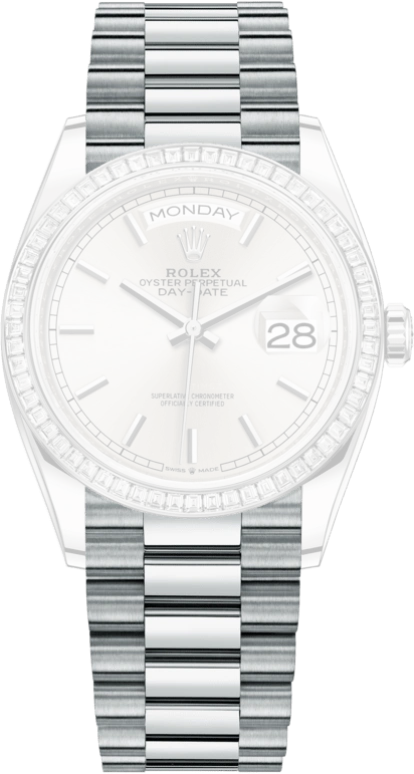 Rolex,Day-Date 36 36mm,36mm,Platinum,Silver,Automatic,Date,Day,128396TBR,128396TBR-0004