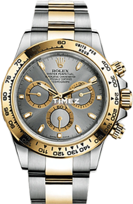 Rolex,Daytona 40mm,40mm,Stainless Steel,Yellow Gold,Grey,Automatic,Chronograph,72hours,116503,116503-0002