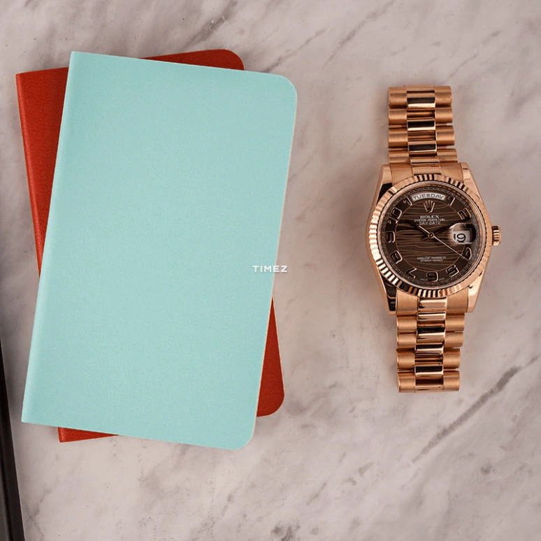 Rolex,Day-Date 36 36mm,36mm,Rose Gold,Chocolate,Automatic,Date,Day,118235,118235-83205