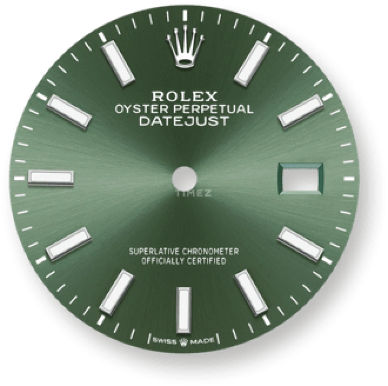 Rolex,Datejust 36 36mm,36mm,Stainless Steel,Green,Automatic,Day,70hours,126200,126200-0023