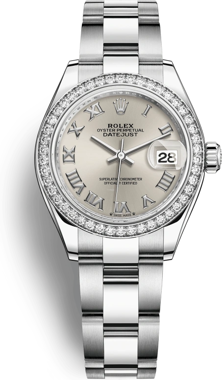 Rolex,Lady-Datejust 28mm,28mm,White Gold,Oystersteel,Silver,Automatic,Day,55hours,279384RBR,279384RBR-0010