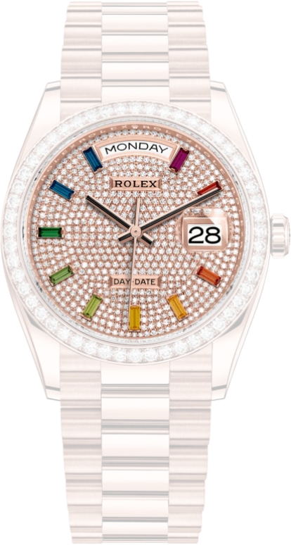 Rolex,Day-Date 36 36mm,36mm,Rose Gold,Automatic,Date,Day,128345RBR,128345RBR-0042