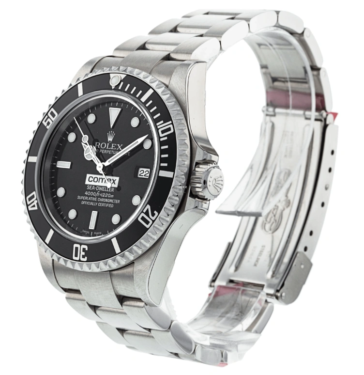 Rolex,Sea-Dweller 40mm,40mm,Stainless Steel,Aluminum Oxide,Black,Automatic,Day,48hours,16600 COMEX SERVICE