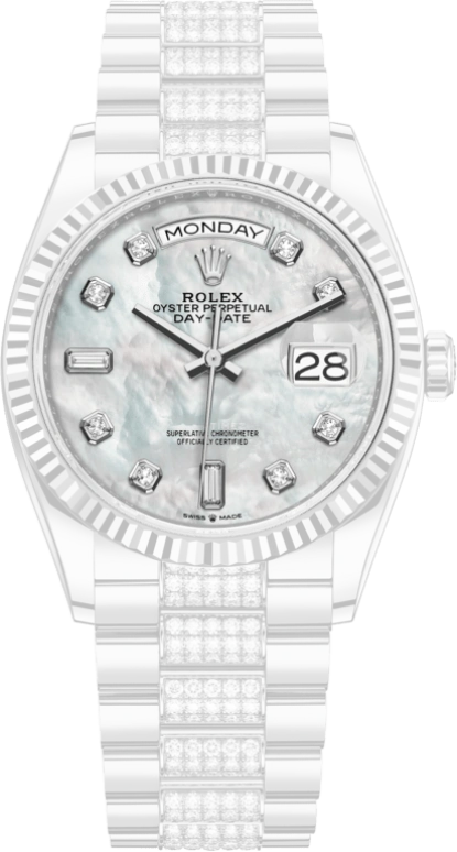 Rolex,Day-Date 36 36mm,36mm,White Gold,White,Automatic,Date,Day,128239,128239-0026
