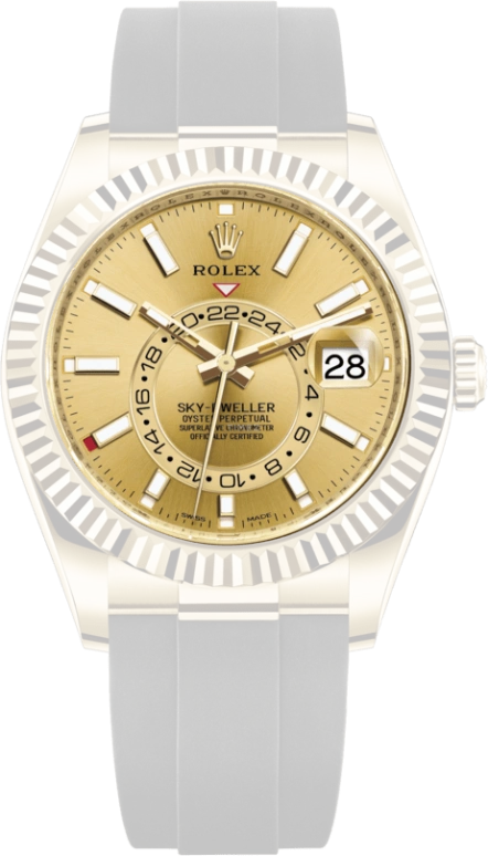 Rolex,Sky-Dweller 42mm,42mm,Yellow Gold,Champagne,Automatic,Annual Calendar,Month,Date,326238,326238-0007