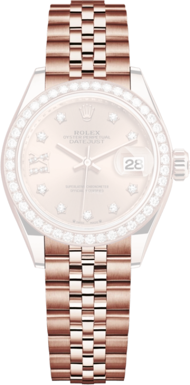 Rolex,Lady-Datejust 28mm,28mm,Everose Gold,Pink,Automatic,Day,55hours,279135RBR,279135RBR-0030