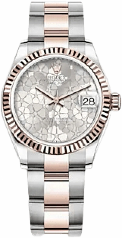 Rolex,Datejust 31 31mm,31mm,Rose Gold,Stainless Steel,Silver,Automatic,Day,55hours,278271,278271-0031