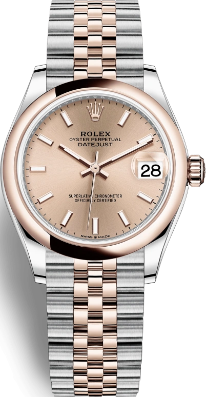 Rolex,Datejust 31 31mm,31mm,Rose Gold,Stainless Steel,Rose,Automatic,Day,55hours,278241,278241-0010