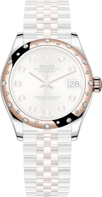 Rolex,Datejust 31 31mm,31mm,Rose Gold,Stainless Steel,Silver,Automatic,Day,55hours,278341RBR,278341RBR-0016