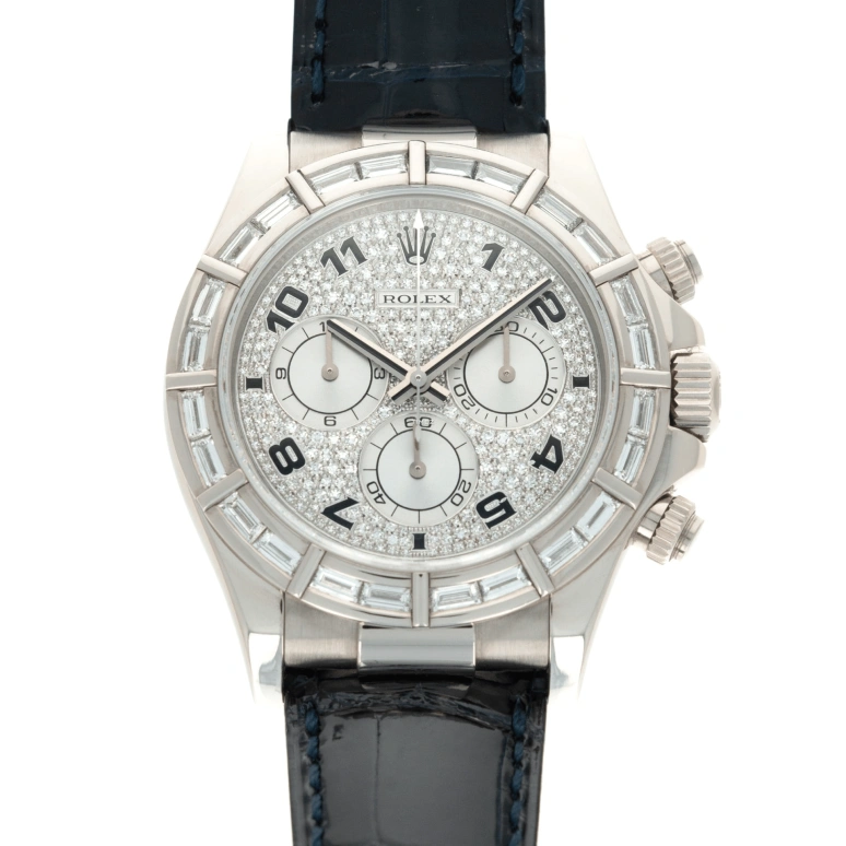 Rolex,Daytona 40mm,40mm,White Gold,Silver,Automatic,Chronograph,72hours,116589BR Diamond