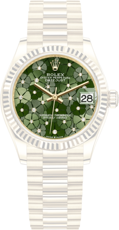Rolex,Datejust 31 31mm,31mm,Yellow Gold,Green,Automatic,Day,55hours,278278,278278-0046