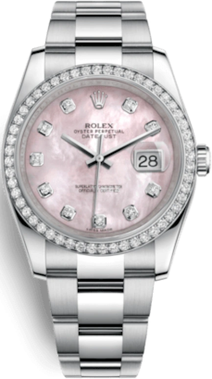 Rolex,Datejust 36 36mm,36mm,White Gold,Oystersteel,Pink,Automatic,Day,48hours,116244,116244-0018