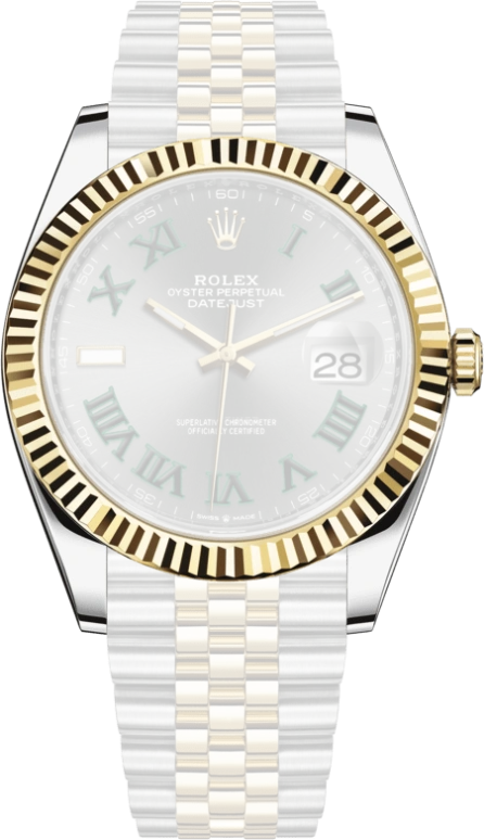 Rolex,Datejust 41 41mm,41mm,Yellow Gold,Stainless Steel,Grey,Automatic,Day,70hours,Darwin Núñez,126333,126333-0020
