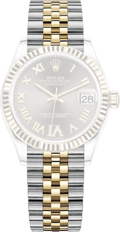 Rolex,Datejust 31 31mm,31mm,Yellow Gold,Stainless Steel,Grey,Automatic,Day,55hours,278273,278273-0018