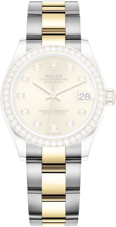Rolex,Datejust 31 31mm,31mm,Yellow Gold,Stainless Steel,Champagne,Automatic,Day,55hours,278383RBR,278383RBR-0025