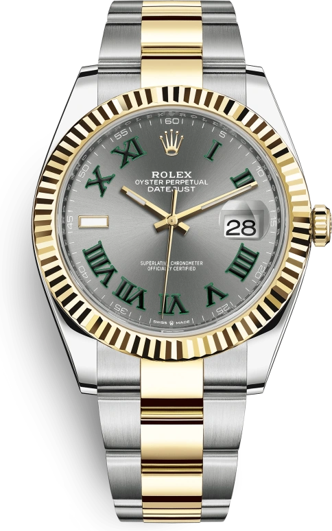 Rolex,Datejust 41 41mm,41mm,Yellow Gold,Oystersteel,Stone Gray,Automatic,Day,70hours,126333,126333-0019