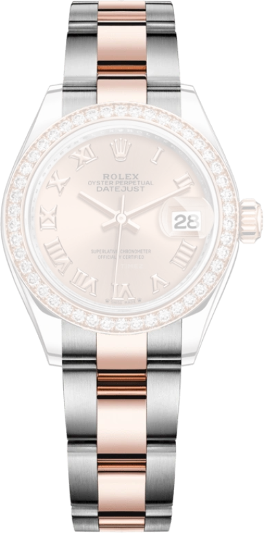 Rolex,Lady-Datejust 28mm,28mm,Rose Gold,Stainless Steel,Pink,Automatic,Day,55hours,279381RBR,279381RBR-0026