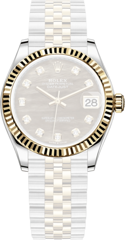 Rolex,Datejust 31 31mm,31mm,Yellow Gold,Stainless Steel,Black,Automatic,Day,55hours,278273,278273-0024