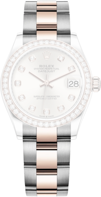 Rolex,Datejust 31 31mm,31mm,Rose Gold,Stainless Steel,Silver,Automatic,Day,55hours,278381RBR,278381RBR-0015