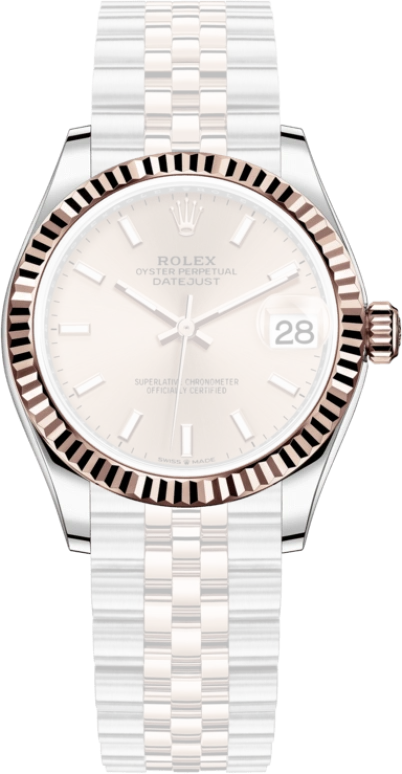Rolex,Datejust 31 31mm,31mm,Rose Gold,Stainless Steel,Rose Gold,Automatic,Day,55hours,278271,278271-0010