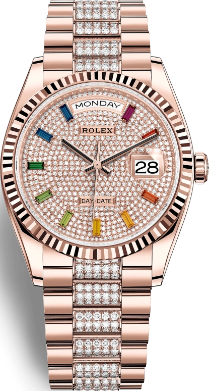 Rolex,Day-Date 36 36mm,36mm,Rose Gold,Automatic,Date,Day,128235,128235-0040