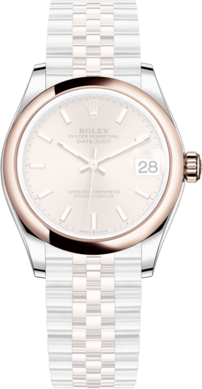 Rolex,Datejust 31 31mm,31mm,Rose Gold,Stainless Steel,Rose,Automatic,Day,55hours,278241,278241-0010