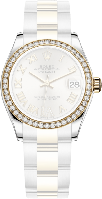Rolex,Datejust 31 31mm,31mm,Yellow Gold,Stainless Steel,Silver,Automatic,Day,55hours,278383RBR,278383RBR-0003