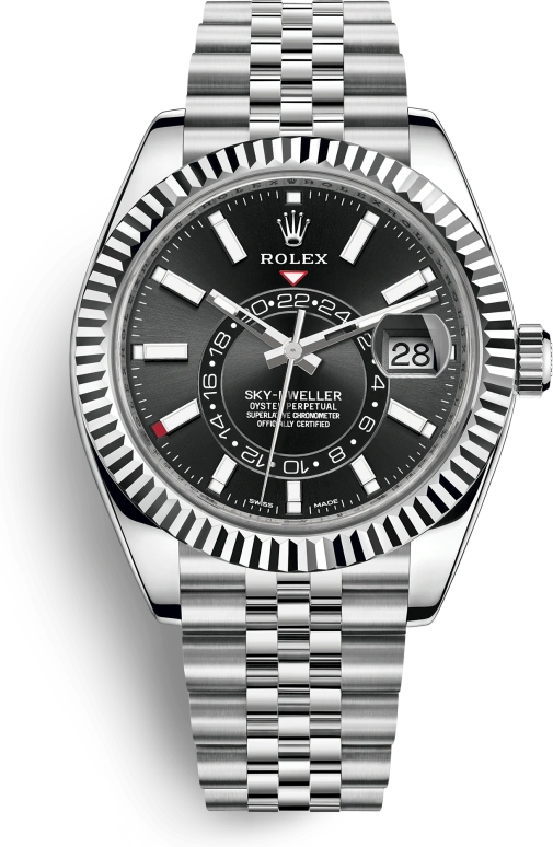 Rolex,Sky-Dweller 42mm,42mm,White Gold,Stainless Steel,Black,Automatic,Annual Calendar,Month,Date,326934,326934-0006