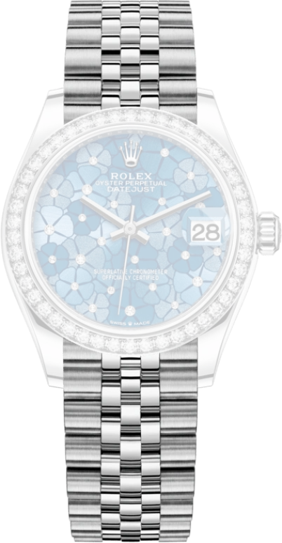 Rolex,Datejust 31 31mm,31mm,White Gold,Stainless Steel,Blue,Automatic,Day,55hours,278384RBR,278384RBR-0040