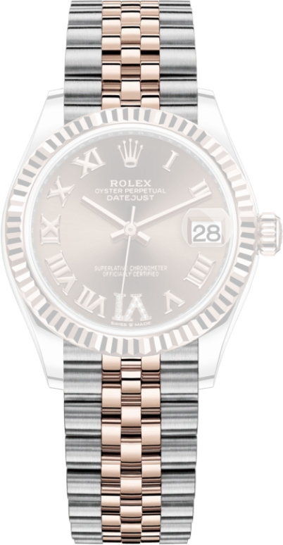 Rolex,Datejust 31 31mm,31mm,Rose Gold,Stainless Steel,Brown,Automatic,Day,55hours,278271,278271-0004
